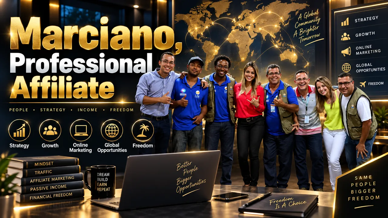 Marciano, editor of PLF Reviews and professional affiliate, with a group of people from his online marketing community